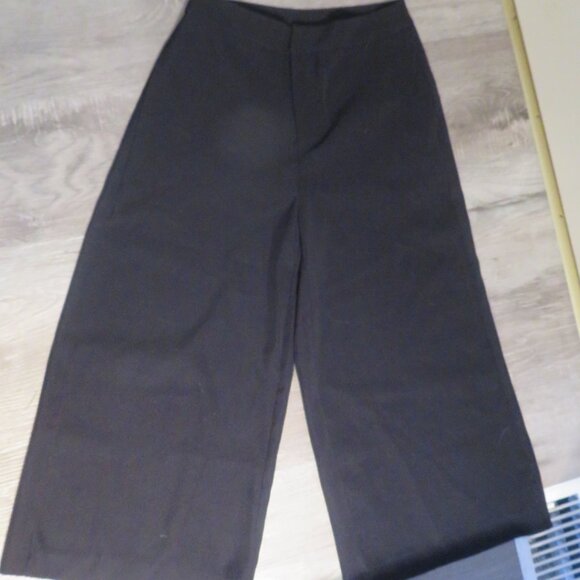 DEX Black Crop Pants Wide Leg XS (K478) - Picture 1 of 7